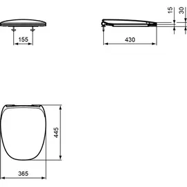 Ideal Standard Scharniersatz für WC-Sitz T2960BJ