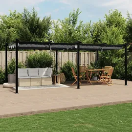 vidaXL Gartenpavillon mit ausziehbarem Dach 3 x 6 m anthrazit