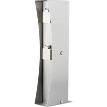 LEDINO Steckdosenpfosten 2er Edelstahl 2 St.