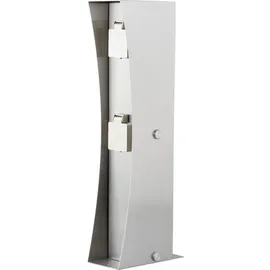 LEDINO Steckdosenpfosten 2er Edelstahl 2 St.