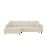 Sofa.de Ecksofa mit Schlaffunktion ¦ beige ¦ Maße (cm): B: 275 H: 91 T: 173.0