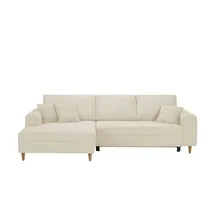 Sofa.de Ecksofa mit Schlaffunktion ¦ beige ¦ Maße (cm): B: 275 H: 91 T: 173.0