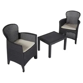 PROGARDEN Gartenset 3-tlg. anthrazit