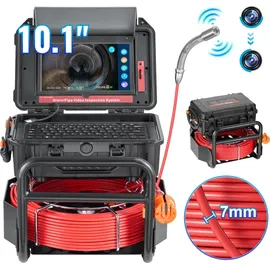 Vevor Kanalkamera 50m Rohrkamera Rohrinspektionskamera mit 25,7cm Touchscreen
