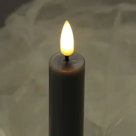 Deluxe Homeart Mia LED Stabkerzen 24 cm grau 2 St.