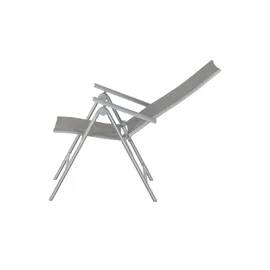 Möbel Kraft Solitaire Gartenklappsessel 58,5 x 67 x 109 cm grau/silber klappbar
