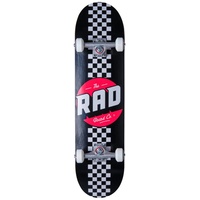 RAD Checker Stripe Skateboard Komplettboard weiß  7.75"  