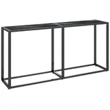 vidaXL Konsolentisch Schwarz Marmor-Optik 160x35x75,5 cm Hartglas