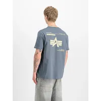 Alpha Industries Label Back Print Kurzarm-t-shirt - Denim Blue