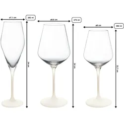 Villeroy & Boch Manufacture Rock Blanc Wein- und Sektgläser Set 12-teilig - DS