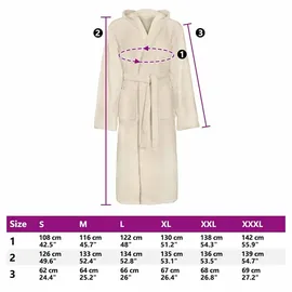 vidaXL Bademantel Creme Xxxl Baumwolle
