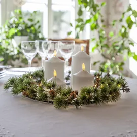 Star Trading LED Stumpenkerze 15 cm weiß