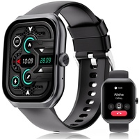 Gebogene Smartwatch für Herren Damen, 2,1 Zoll AMOLED Smartwatch mit AOD-Modus, Anrufe annehmen/tätigen, Herzfrequenz Schlafmonitor, 120+ Sport, IP68 Wasserdicht Fitness Tracker Uhr für Android iOS,
