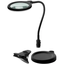 GOOBAY LED Stand-/Klemm-Lupenleuchte, 6W, 480lm, 1,75x Vergrößerung, schwarz