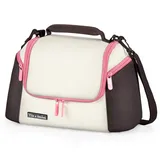 Kato Tirrinia Kühltasche Klein 10L für Flaschen, Camping Kühlbox Auto Kühltaschen Kühlrucksack Picknicktasche Herren Damen, Waterproof Coating Beach Cooler Bag Lunchtasche Isolierte Arbeit, Weiß Rosa