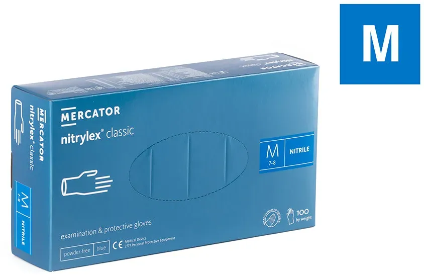 1x MERCATOR Nitrylex Größe M 100er Box - blau