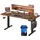 Songmics Höhenverstellbarer Schreibtisch 160 x 70 cm Vintagebraun