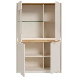 Forte Vitrine Oak Squere 95,3 x 41,5 x 146,7 cm Beige/Sand