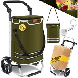 Kesser Einkaufstrolley grün 56L