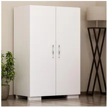 Asir Schuhschrank 35 x 94 x 60 cm glänzend / weiß