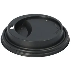 PAPSTAR 1000 Dom-Deckel, PS "To Go" rund Ø 9 cm · 1,8 cm schwarz