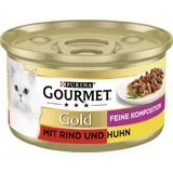 Gourmet Gold Feine Komposition mit Rind & Huhn - 85.0 g