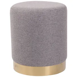 CLP Sitzhocker Nanning Samt 36 x 43 x 36 cm Grau