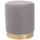 CLP Sitzhocker Nanning Samt 36 x 43 x 36 cm Grau