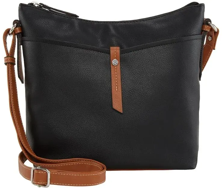 TOM TAILOR Damen TTNOVARA M Umhängetasche mit Außenfach, schwarz, Uni, Gr. ONESIZE
