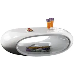 SalesFever Couchtisch, BxH: 100 x 32 cm, Fiberglas - weiss