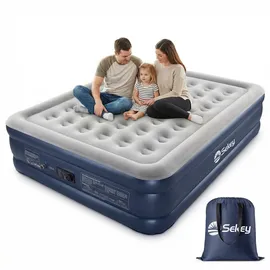 Sekey XXL Luftmatratze selbstaufblasend 2 Personen 203×152×46 cm, hohes Luftbett mit Pumpe, Gästebett stabil | schnell aufblasbar | platzsparend