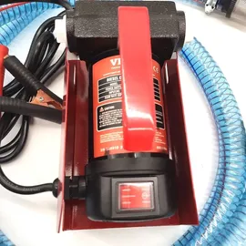 Vevor Dieselpumpe 1/4 PS Heizölpumpe DC 12 V Kraftstoffförderpumpe 8m Förderhöhe 3m Saughöhe Selbstansaugend Automatik-Zapfpistole 4m Auslassschlauch