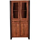 SIT Möbel Vitrine Live Edge 90 x 40 x 180 cm Beige