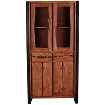 SIT Möbel Vitrine Live Edge 90 x 40 x 180 cm Beige