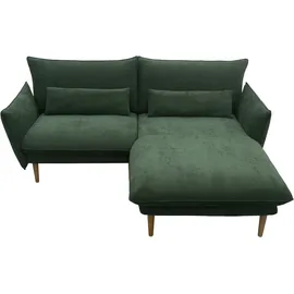 DOMO collection Eckcouch Polyester L-Form 2-Sitzer Grün