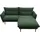 DOMO collection Eckcouch Polyester L-Form 2-Sitzer Grün