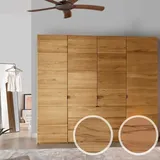 Forestales »Colorado« Massivholz Kleiderschrank III mit Schubladen 3-türig / 50er Raster / Kernbuche