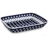 BUNZLAUER KERAMIK Auflaufform für 2 Personen 25,5x19,5cm, H=4,5 cm, Dekor 8