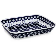 BUNZLAUER KERAMIK Auflaufform für 2 Personen 25,5x19,5cm, H=4,5 cm, Dekor 8