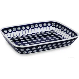 BUNZLAUER KERAMIK Auflaufform für 2 Personen 25,5x19,5cm, H=4,5 cm, Dekor 8