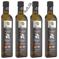 Natives Olivenöl Extra von Kreta Messara crete 100% koroneiki g.U >0,3% 4x0,5Lt.