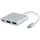Equip USB-C auf HDMI, USB-A, 60W USB PD Adapter 0,15 m Weiß