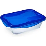 Pyrex Cook & Go Glasbehälter rechteckig Blau/transparent 20,6 x 15,5 x 5,9 cm 0,8 l