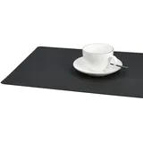 Asa Selection soft leather placemats Tischset, charcoal schwarz