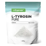 Vit4ever L-Tyrosin Pure, 500 g Pulver - 333 Portionen - Reine Aminosäure aus pflanzlicher Fermentation - Vegan