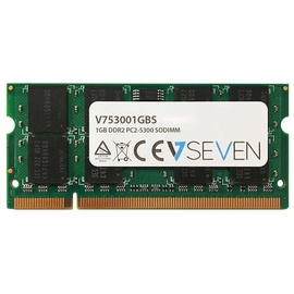V7 V753001GBS Notebook DDR2 SO-DIMM Arbeitsspeicher 1GB (667MHZ, CL5, PC2-5300, 200pin, 1.8 Volt)