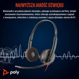 Poly Blackwire C3220 - 3200 Series - Headset USB-C/A, ANC, UC-zertifiziert