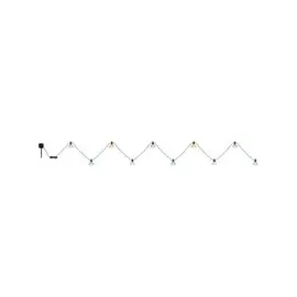 GLOBO Solar-Lichterkette Kunststoff 8,5x10x360 cm 10x LED schwarz matt