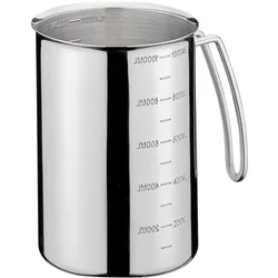 KÜCHENPROFI Messbecher 1,0 Liter aus Edelstahl mit Griff