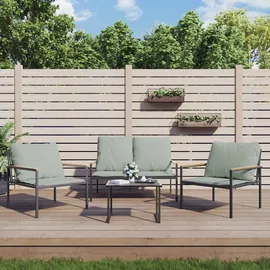 vidaXL Garten-Lounge-Set 4-tlg. anthrazit Stahl